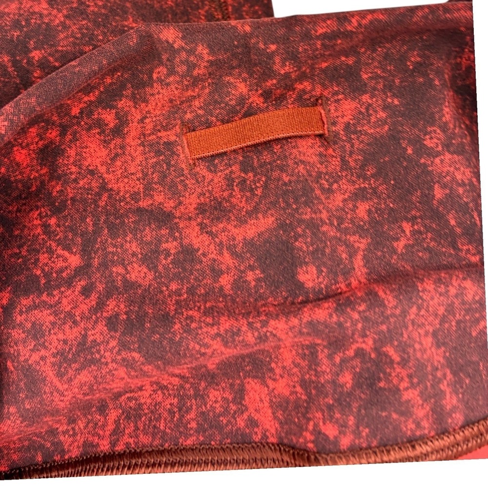 lululemon Wunder Train Crop 23 Denim Wash Autumn Red Black Size 20 Leggings - Picture 3 of 4